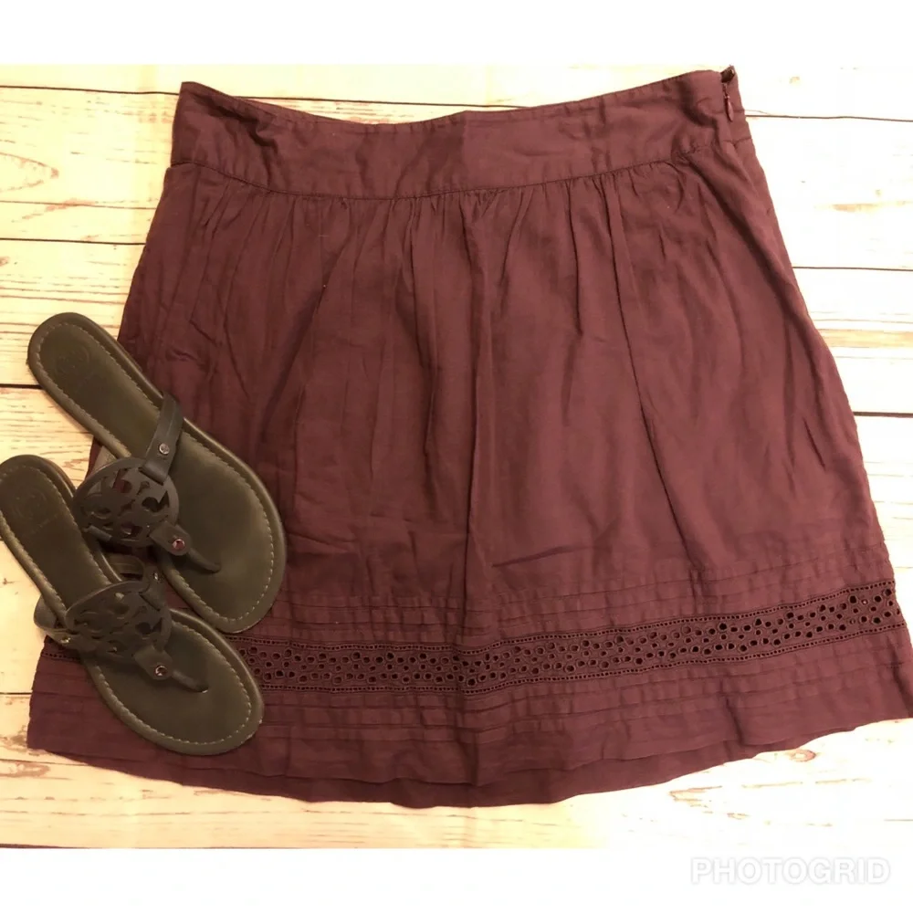 Ann Taylor LOFT Purple 💯Cotton Lined Size 6 Versatile Modern Conservative